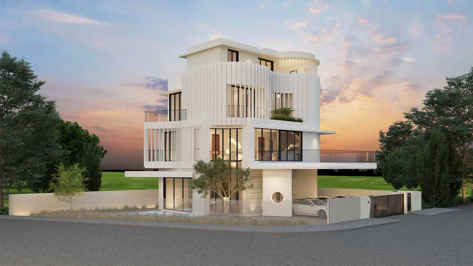 Avant-Garde six-bedroom house elevation — artist's impression