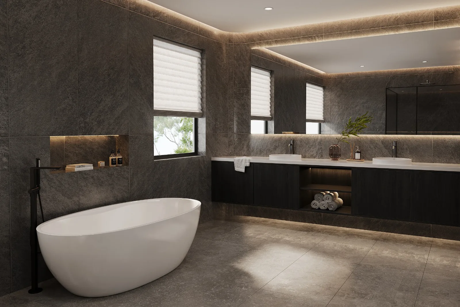 Avant-Garde twin detached master bathroom — artist's impression