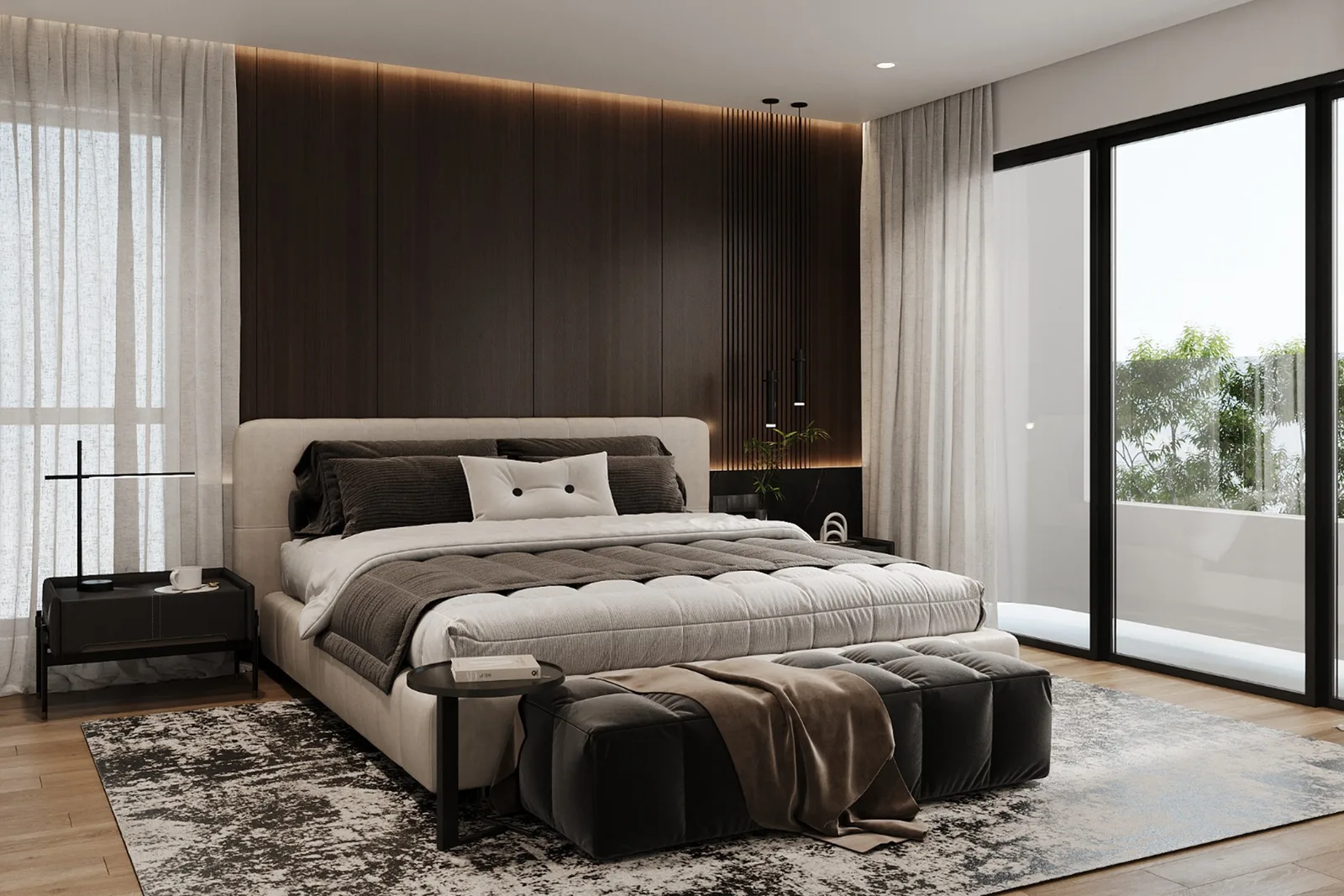 Avant-Garde twin detached master bedroom — artist's impression
