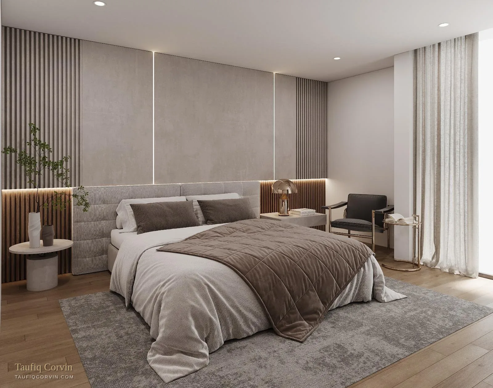 Avant-Garde six-bedroom house bedroom, Singapore District 15 — artist's impression