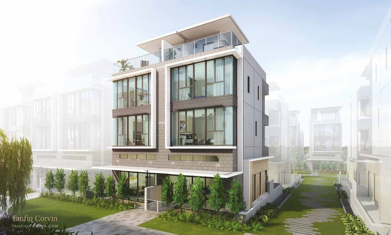 Belgravia Ace semi-detached Type C, Singapore District 28 — artist's impression