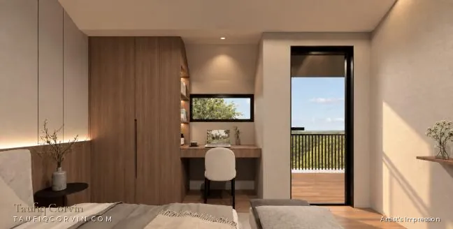 Casa Uno bedroom, Casuarina Road, Upper Thomson, Singapore District 20 — artist's impression