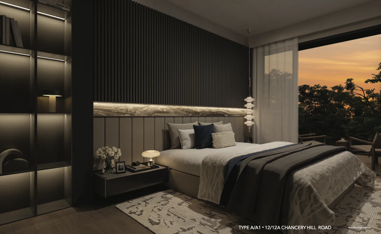 Master bedroom, 12/12A Chancery Hill Road — artist's impression
