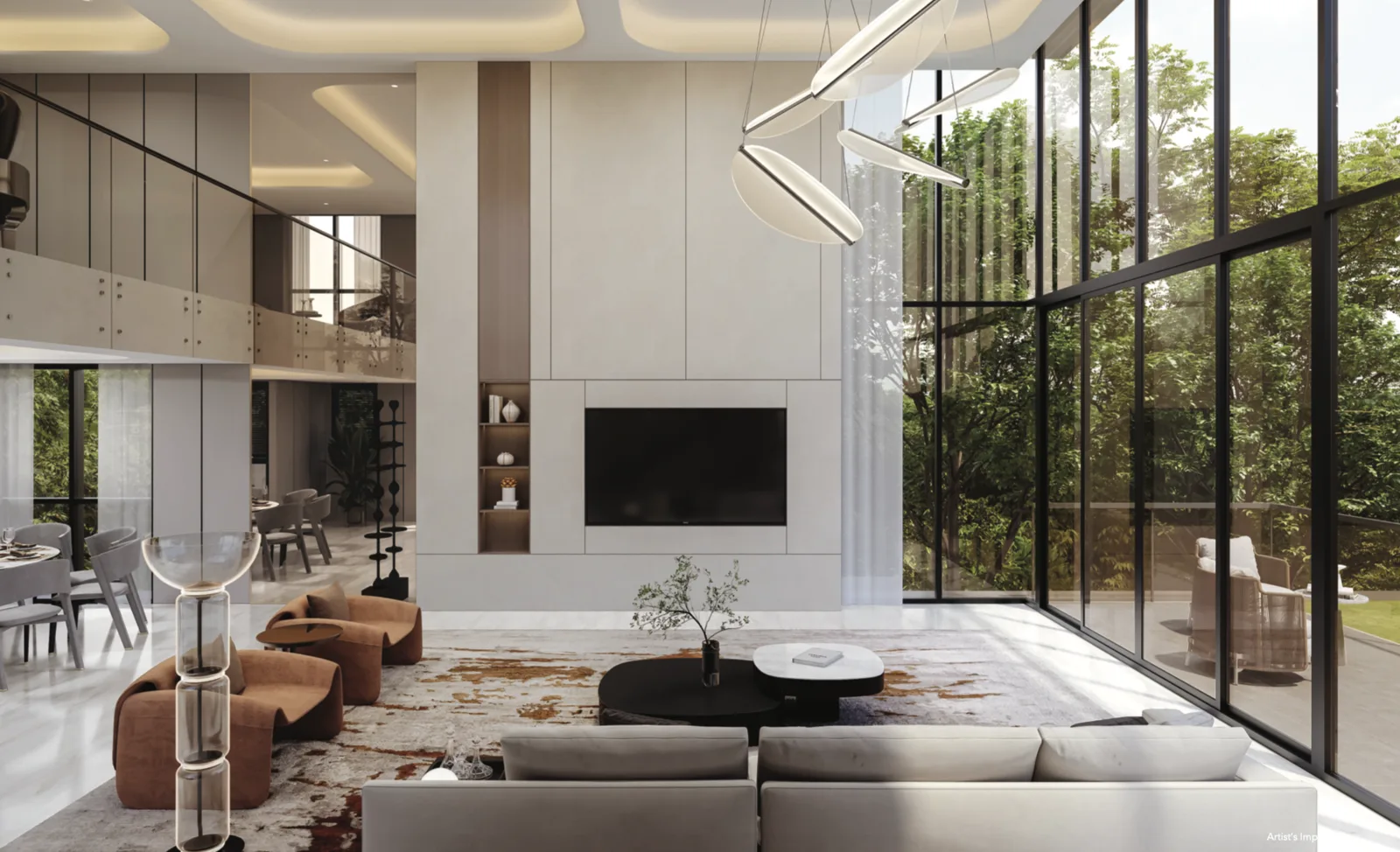 Living hall, 14 Dyson Road — artist's impression