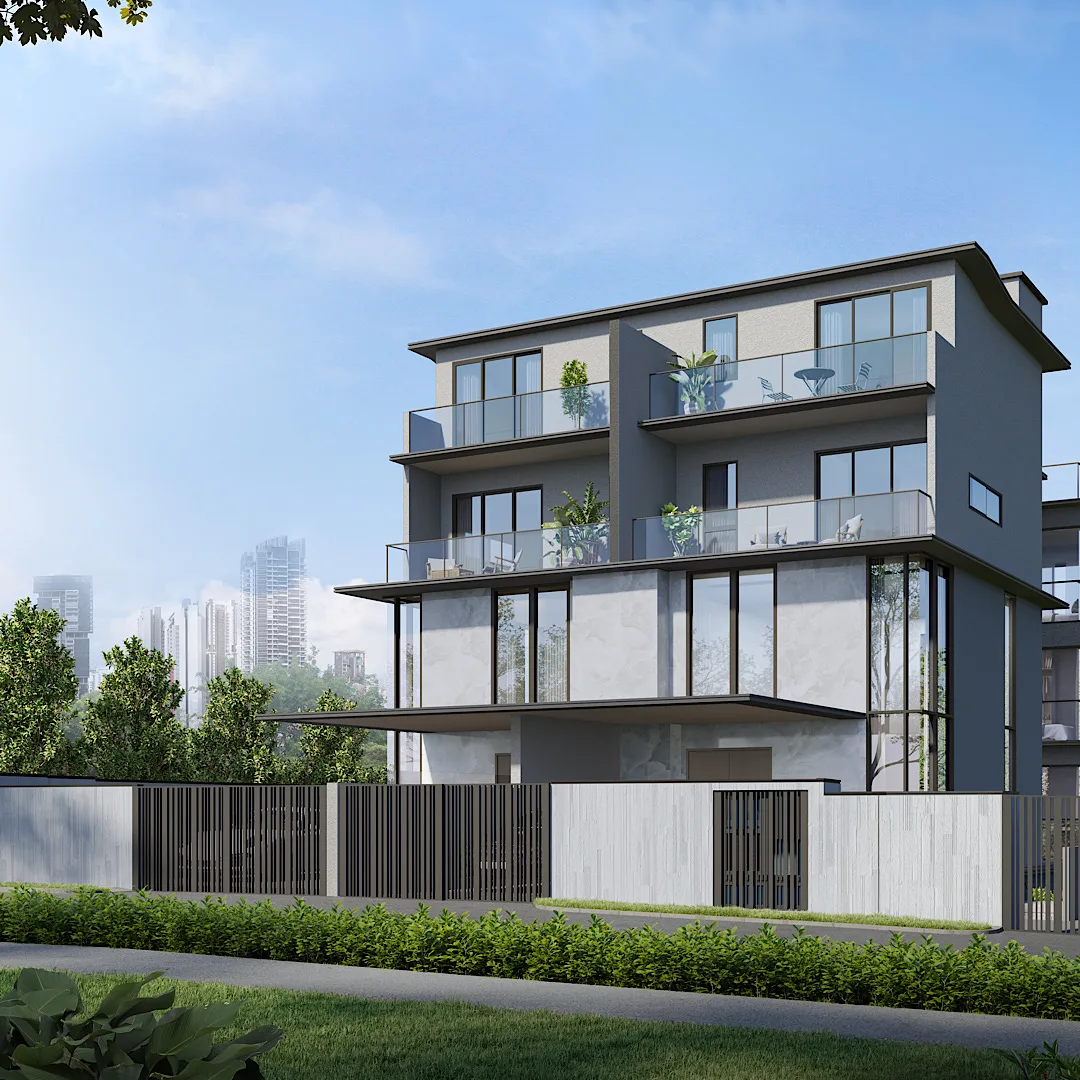 12 and 12A Chancery Hill Road, Type A semi-detached homes — artist's impression
