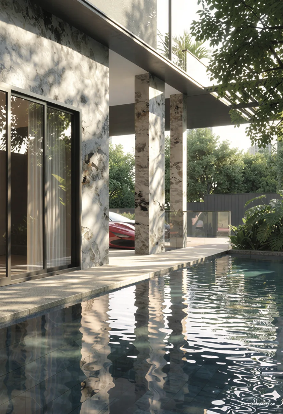 Private pool — artist's impression