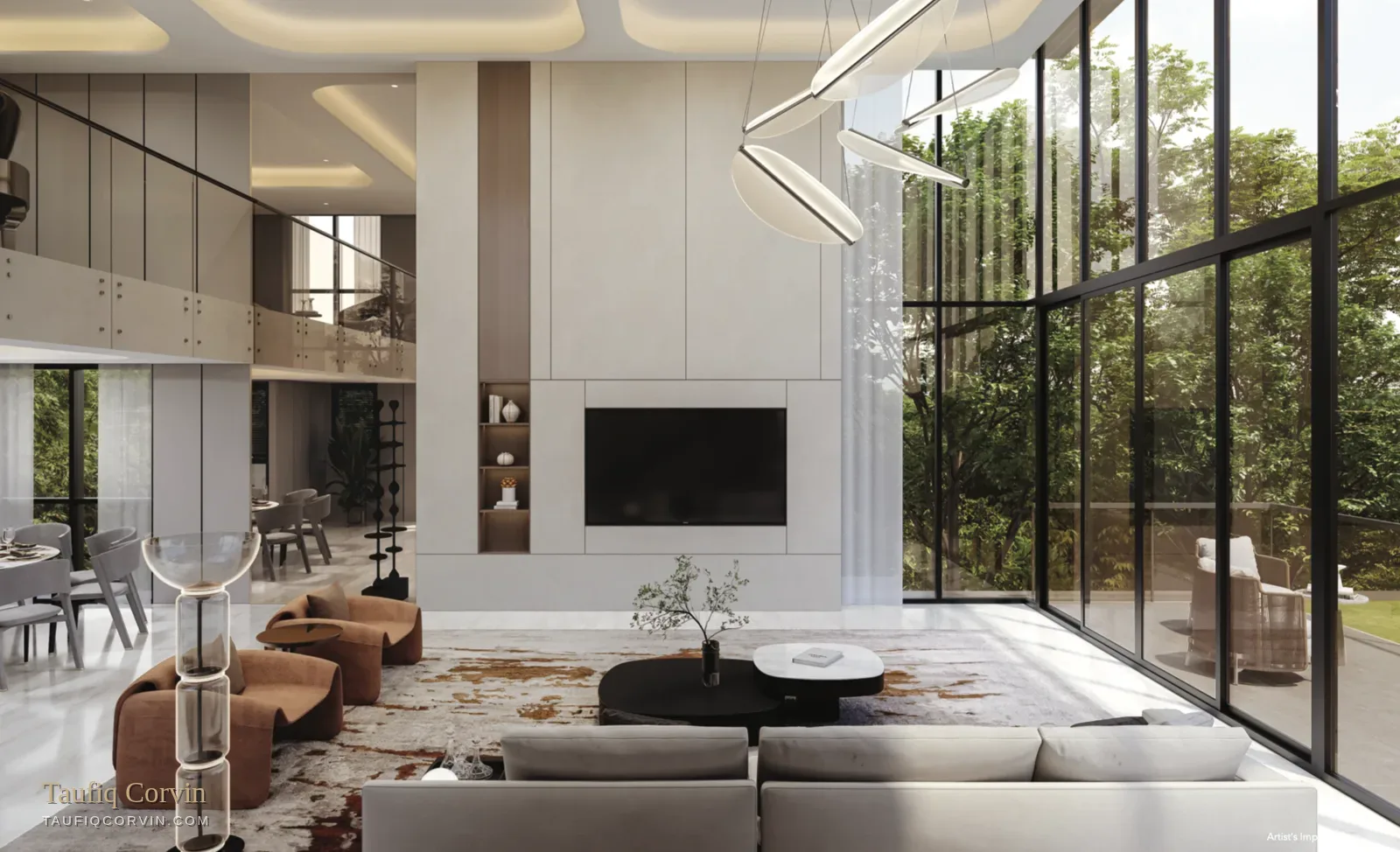 Living hall, Type E detached, Singapore District 11 — artist's impression