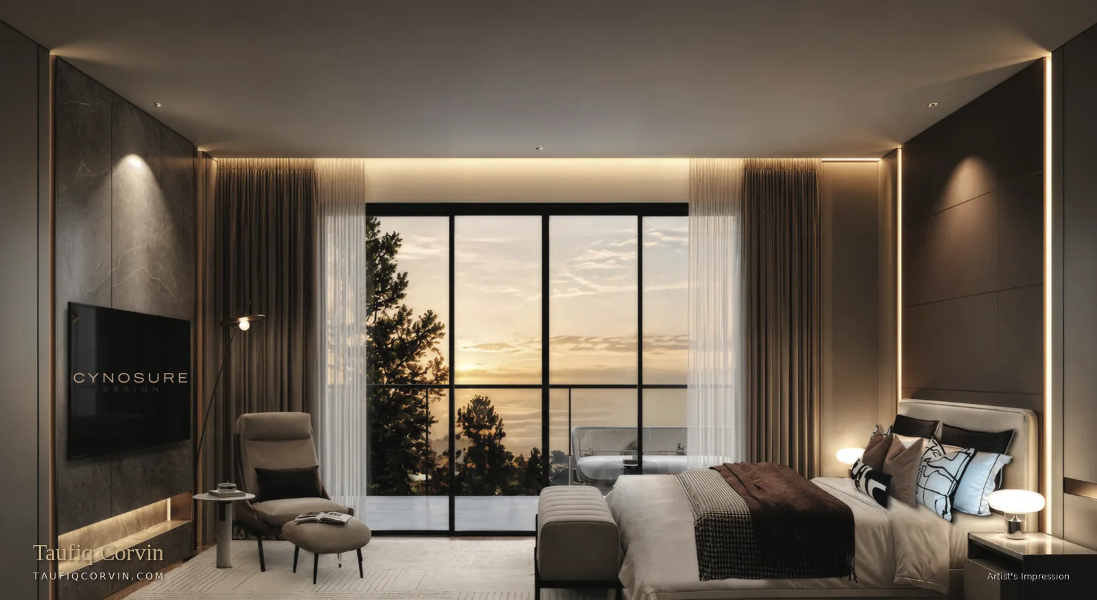Master bedroom, Type D detached, Singapore District 11 — artist's impression