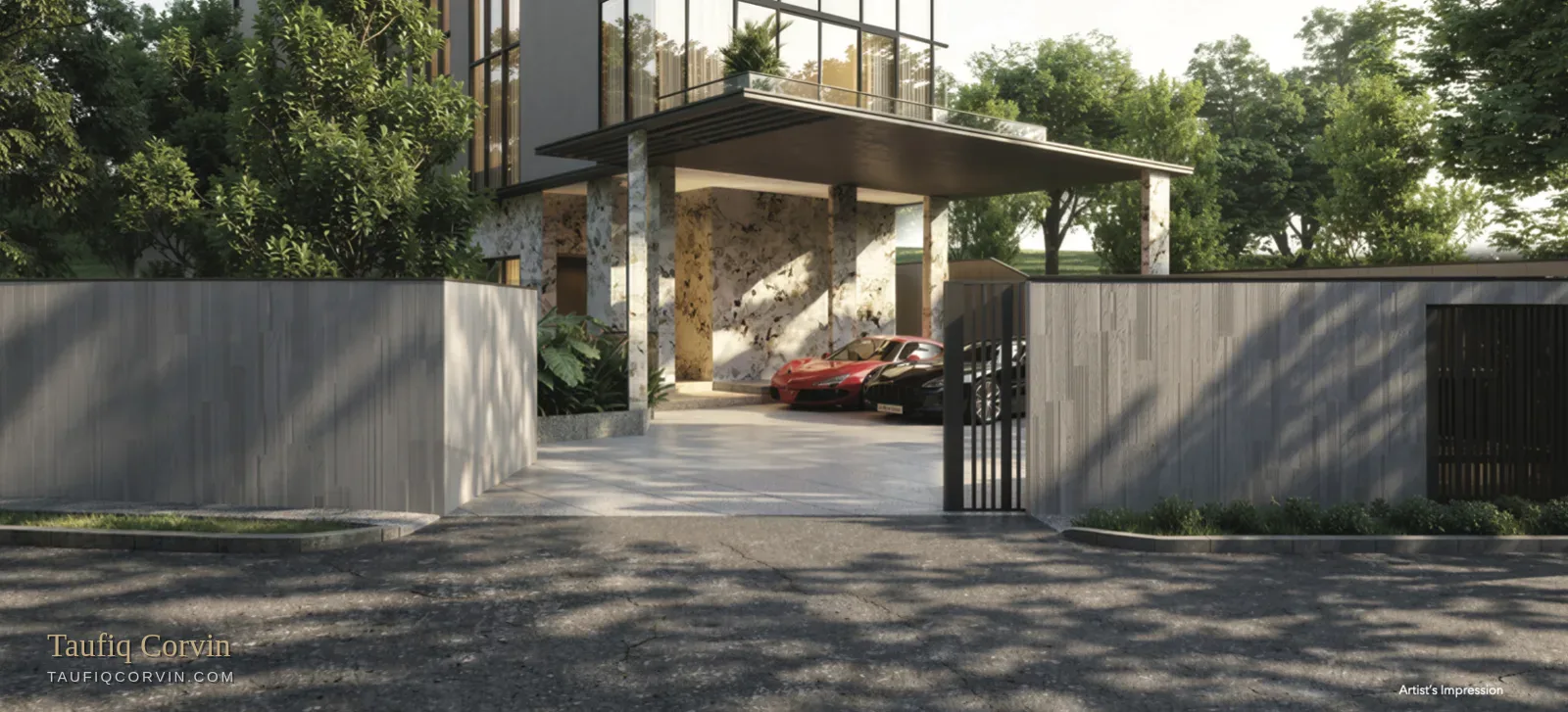 Grand entrance, Singapore District 11 — artist's impression