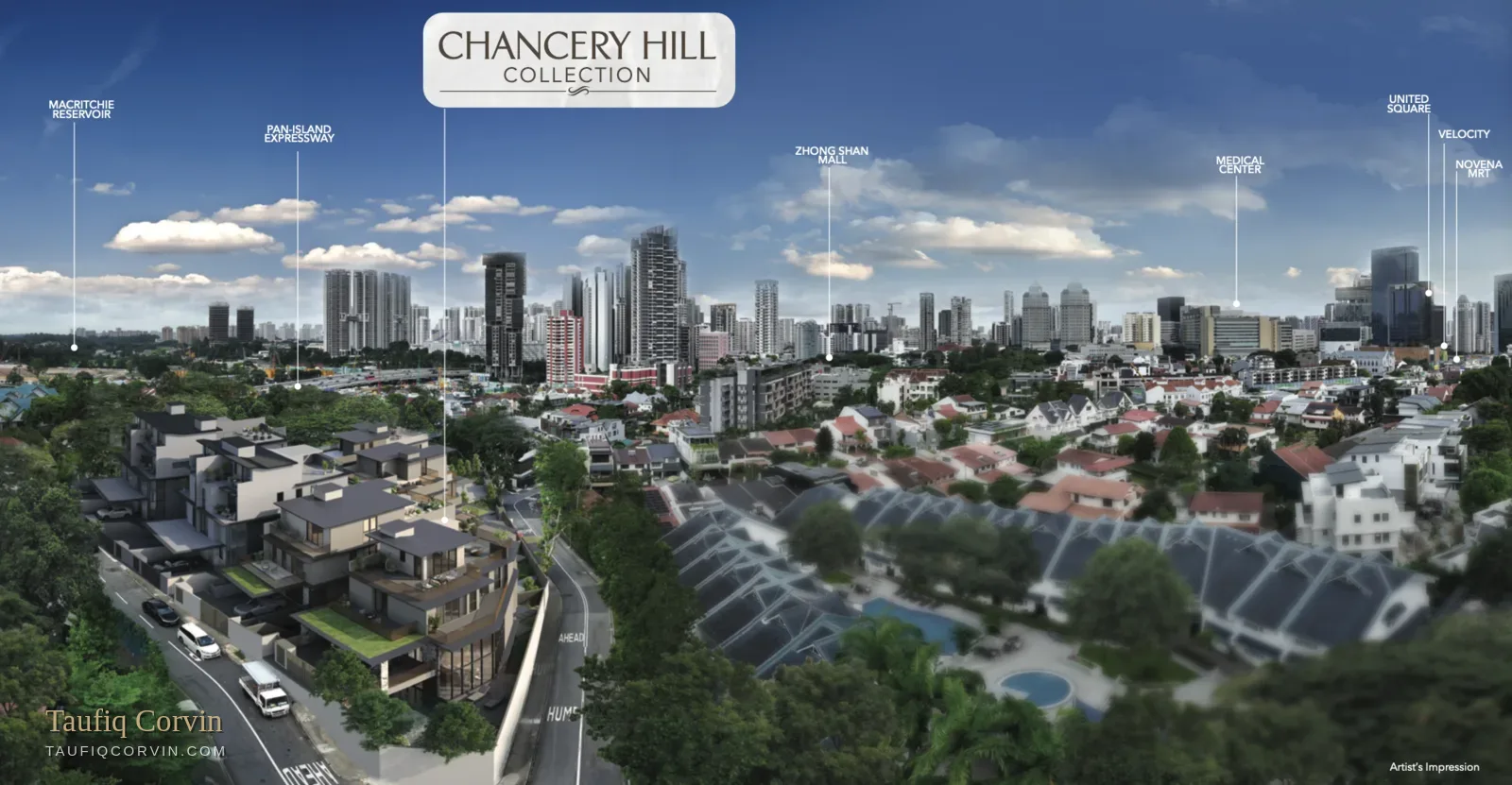 Chancery Hill Collection location context map, Singapore District 11