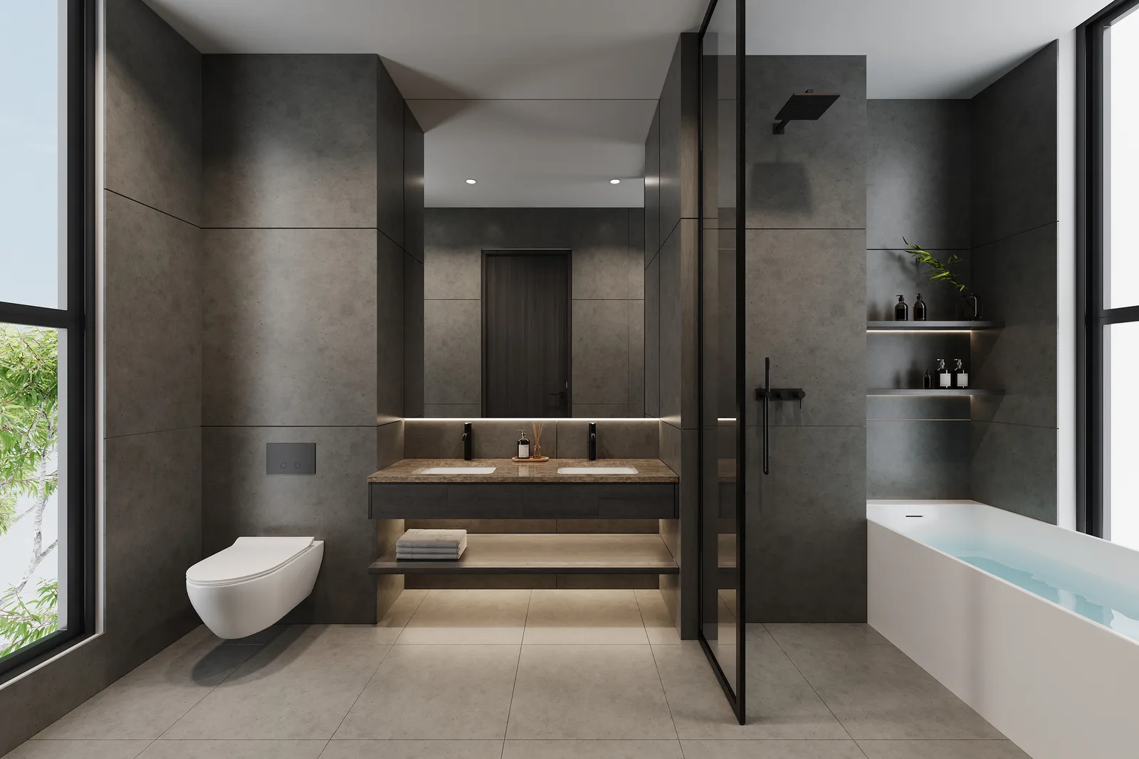 Chevron Collection bathroom — artist's impression