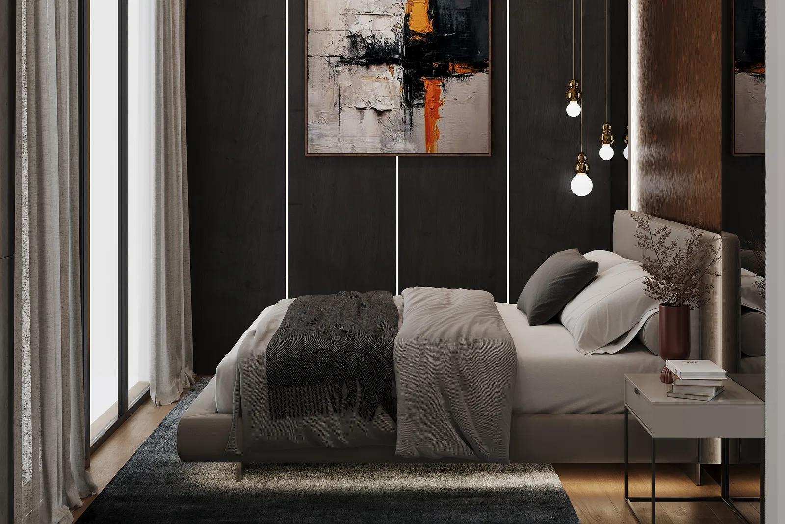 Chevron Collection bedroom — artist's impression