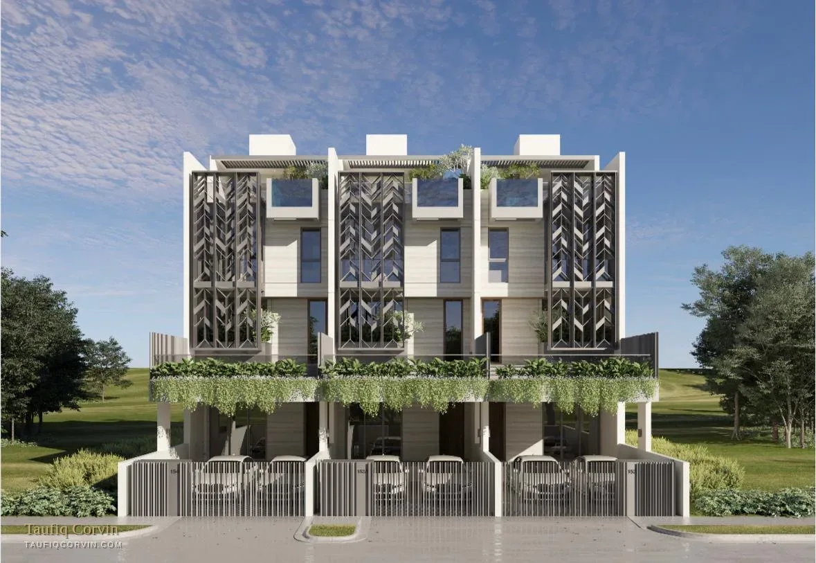 Chevron Collection elevation, Singapore District 15 — artist's impression