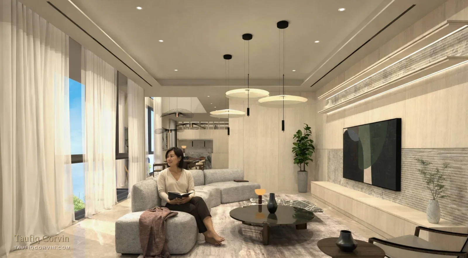 Clifton Embassy living room — artist's impression