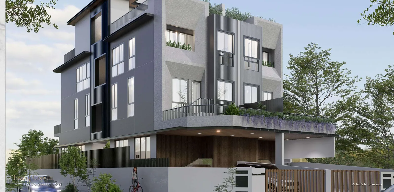 Eminent, a pair of freehold semi-detached houses at Lorong G Telok Kurau, Singapore District 15 — artist's impression