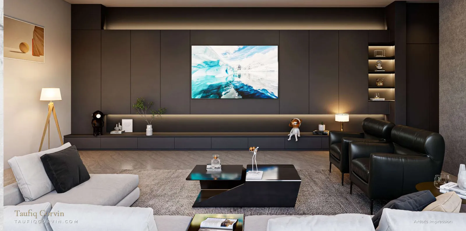 Eminent living room, Lorong G Telok Kurau, Singapore District 15 — artist's impression