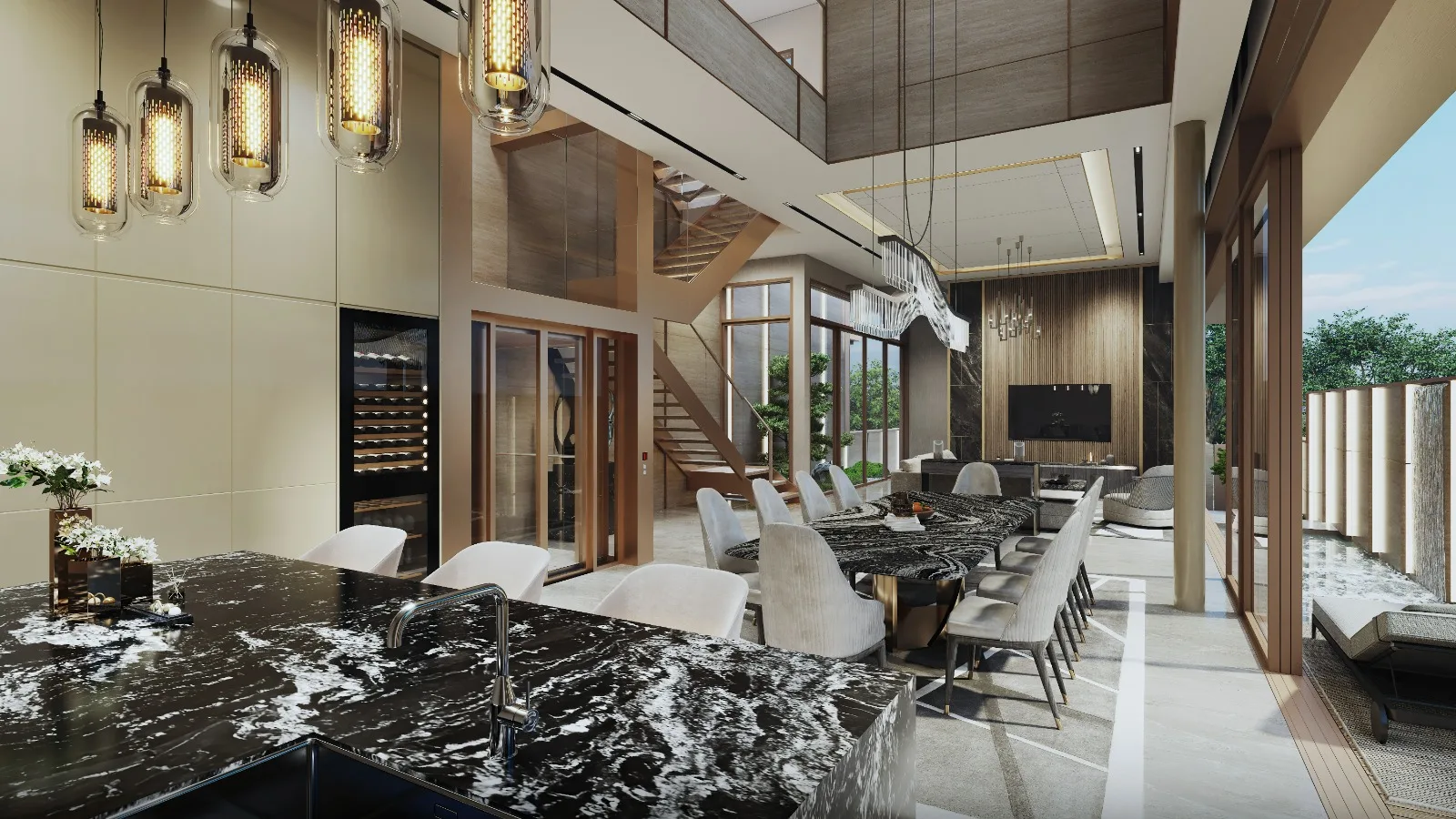 Felicità double-volume dining and living — artist's impression