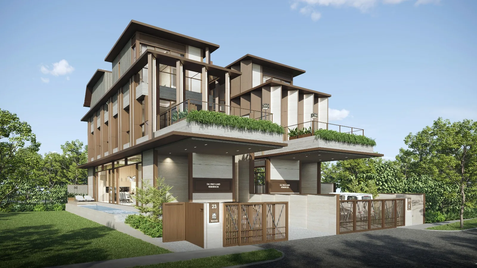 Felicità linked bungalow exterior — artist's impression