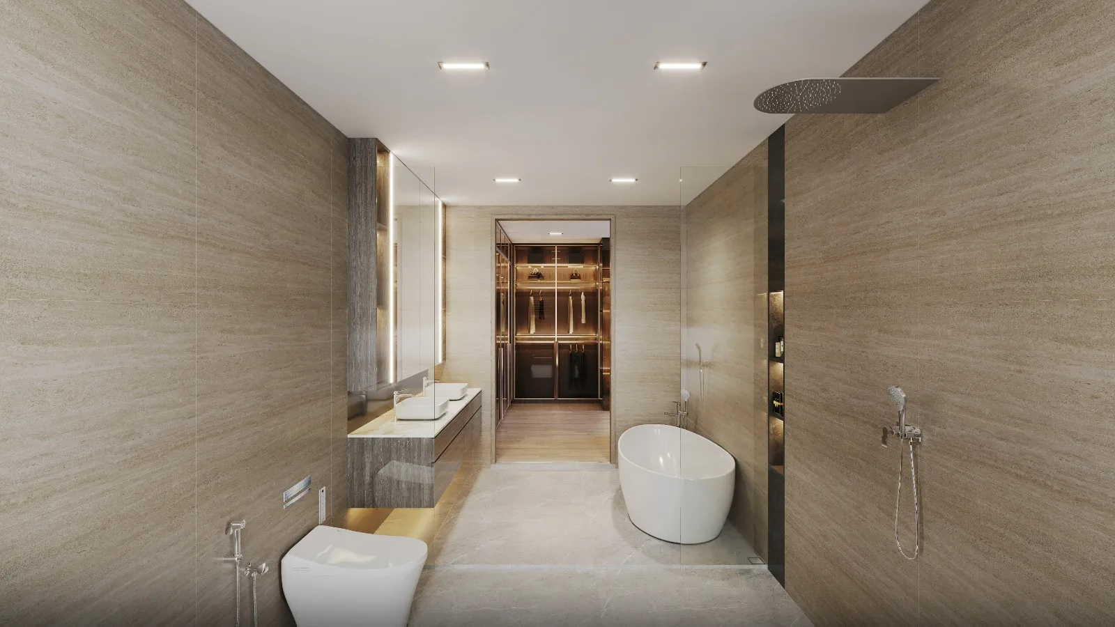 Felicità master bathroom — artist's impression