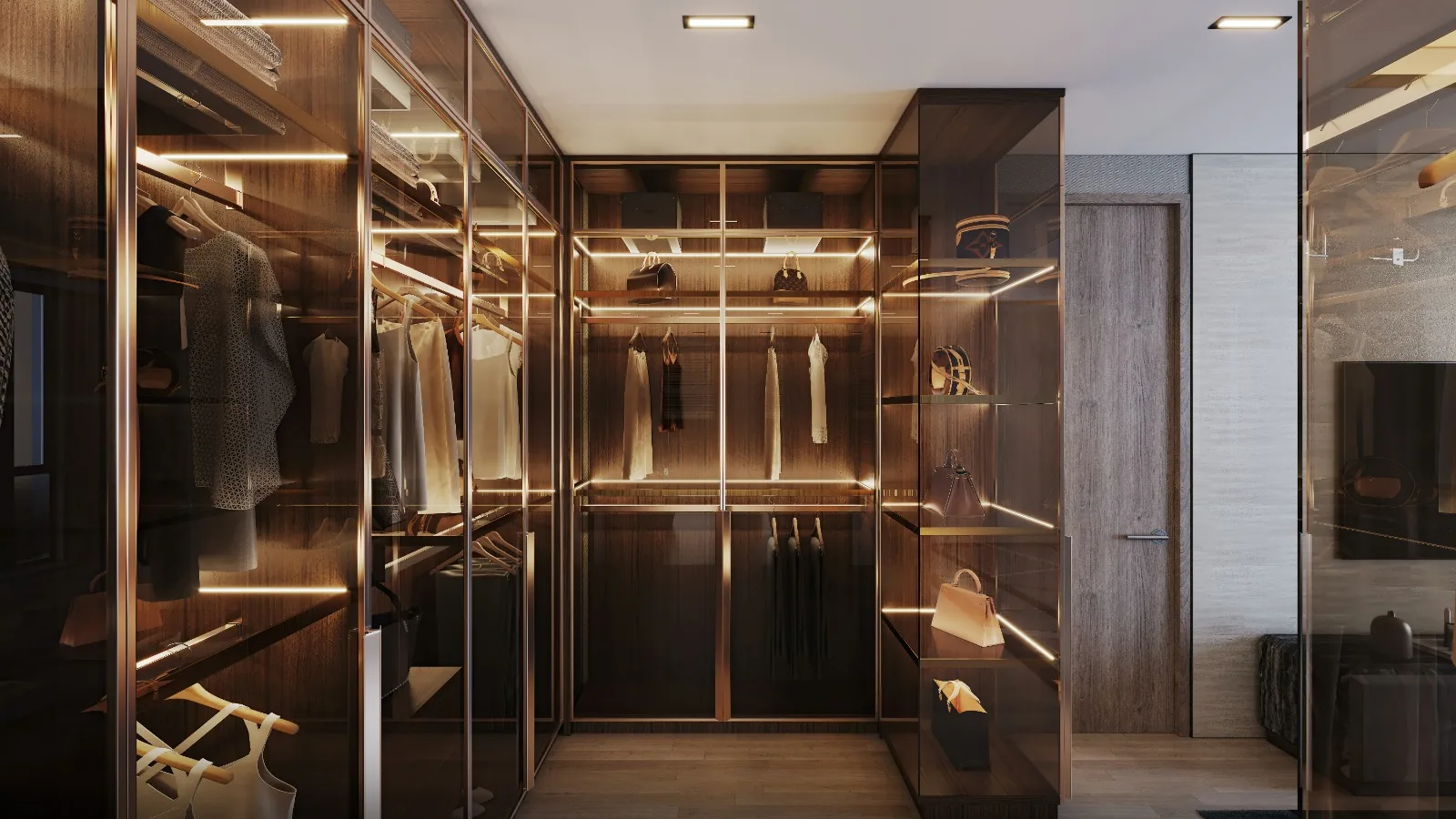 Felicità walk-in wardrobe — artist's impression