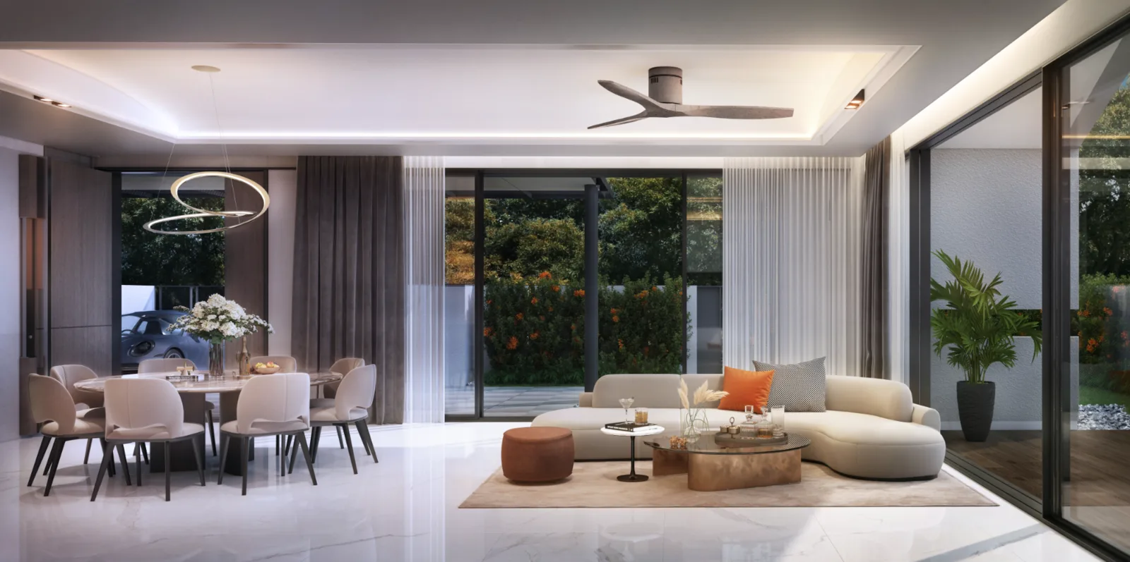 Greenbank Park living and dining — artist's impression