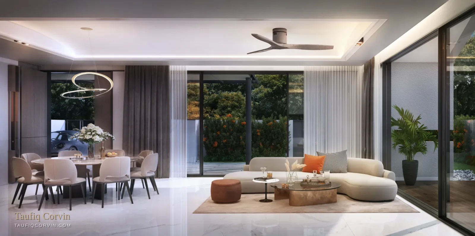 Greenbank Park living and dining, Singapore District 21 — artist's impression