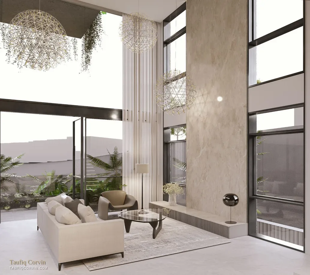 Senang double-volume living room — artist's impression