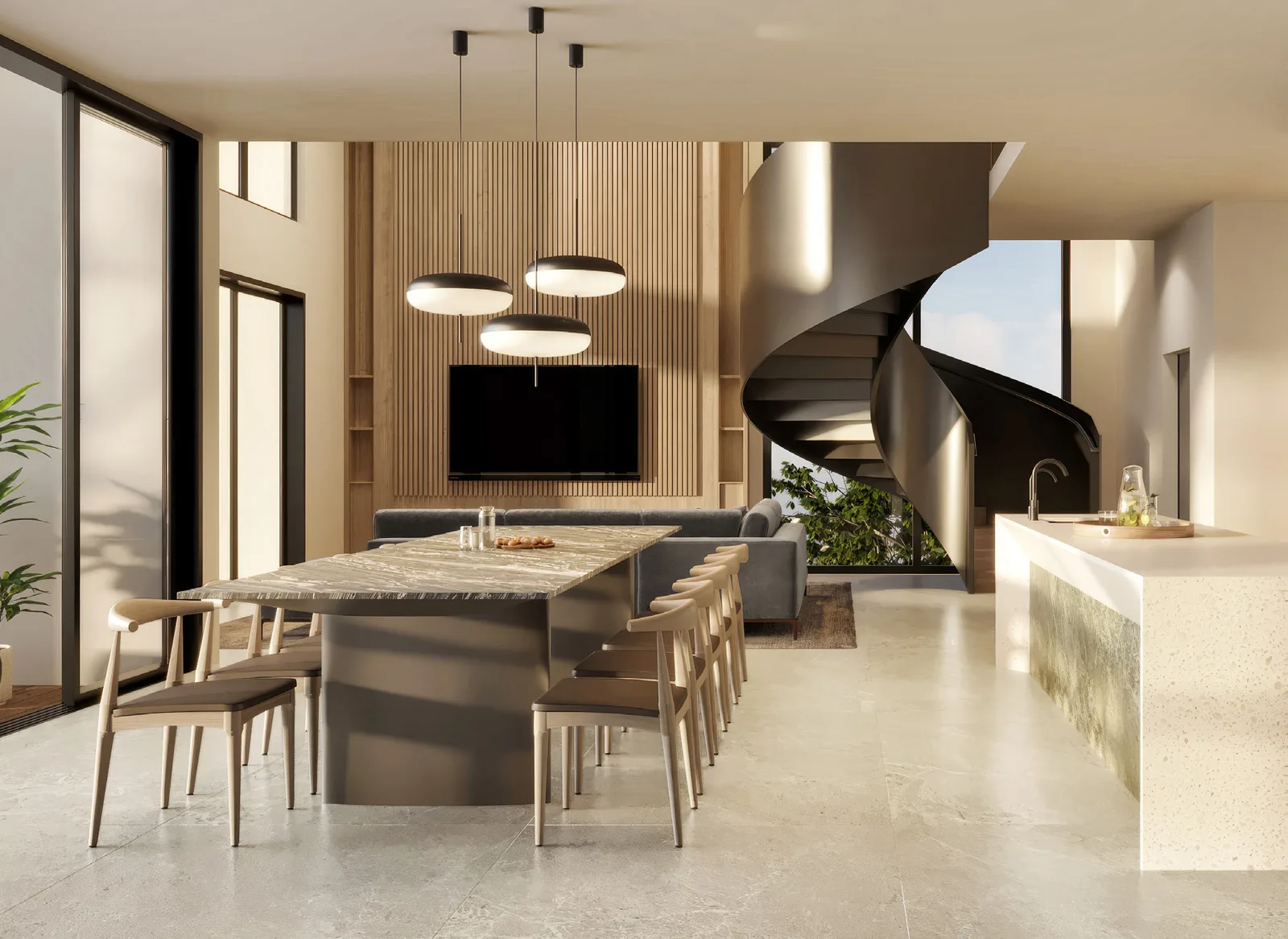 Kheam Hock Road dining and kitchen island — artist's impression