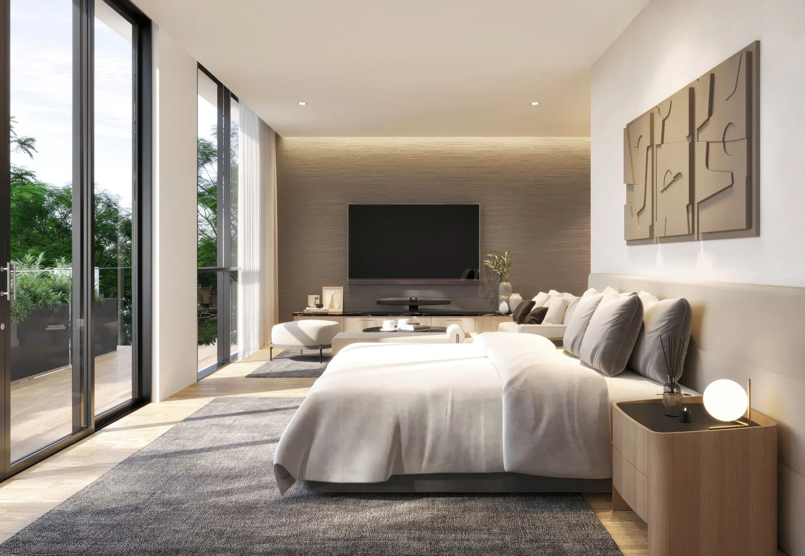 Kheam Hock Road living space opening to terrace — artist's impression