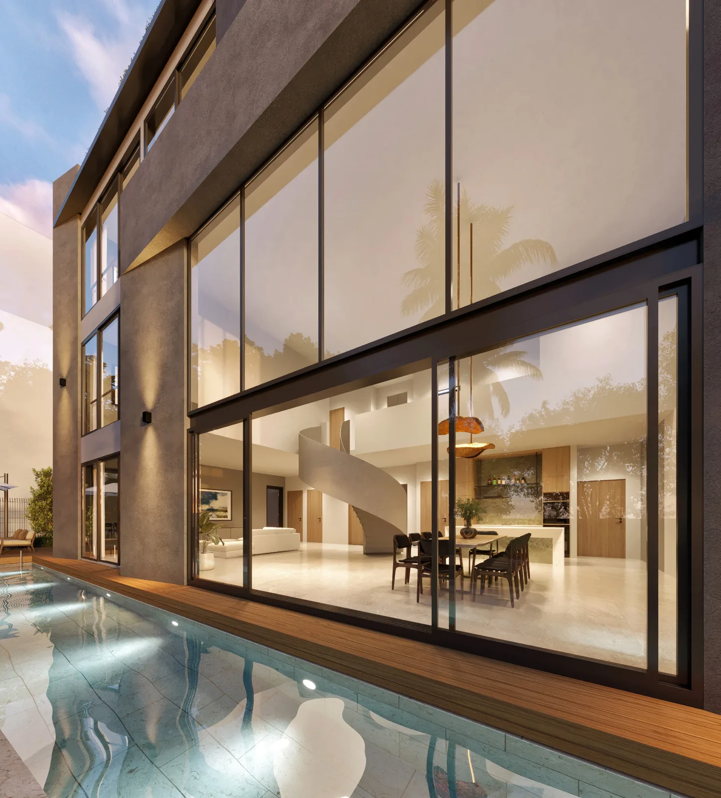 Kheam Hock Road pool and glazed living space — artist's impression
