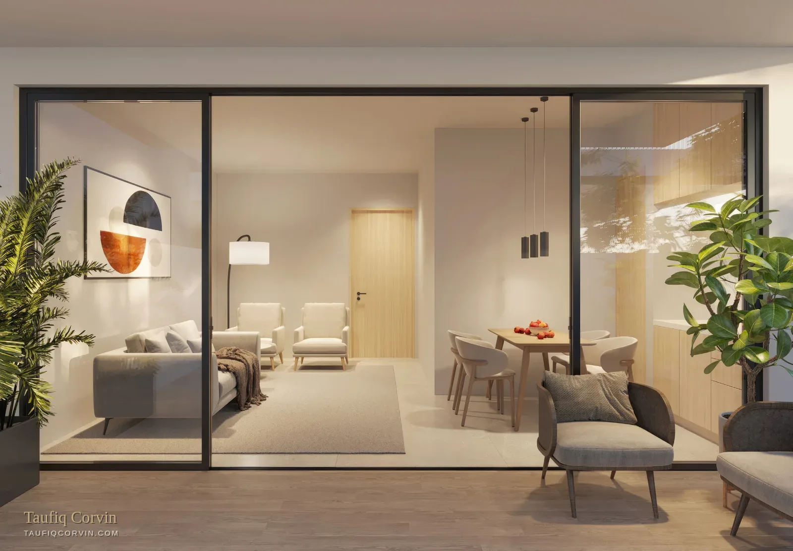 Kheam Hock Road courtyard, Singapore District 11 — artist's impression