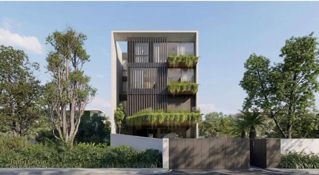 Kurau Terrace street elevation — artist's impression