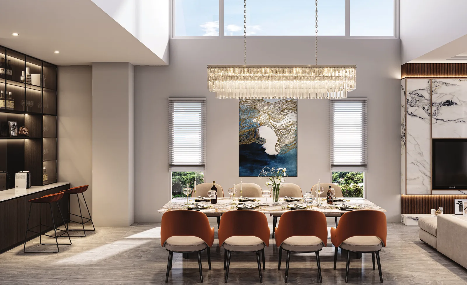 Oceanscape Residences dining area — artist's impression