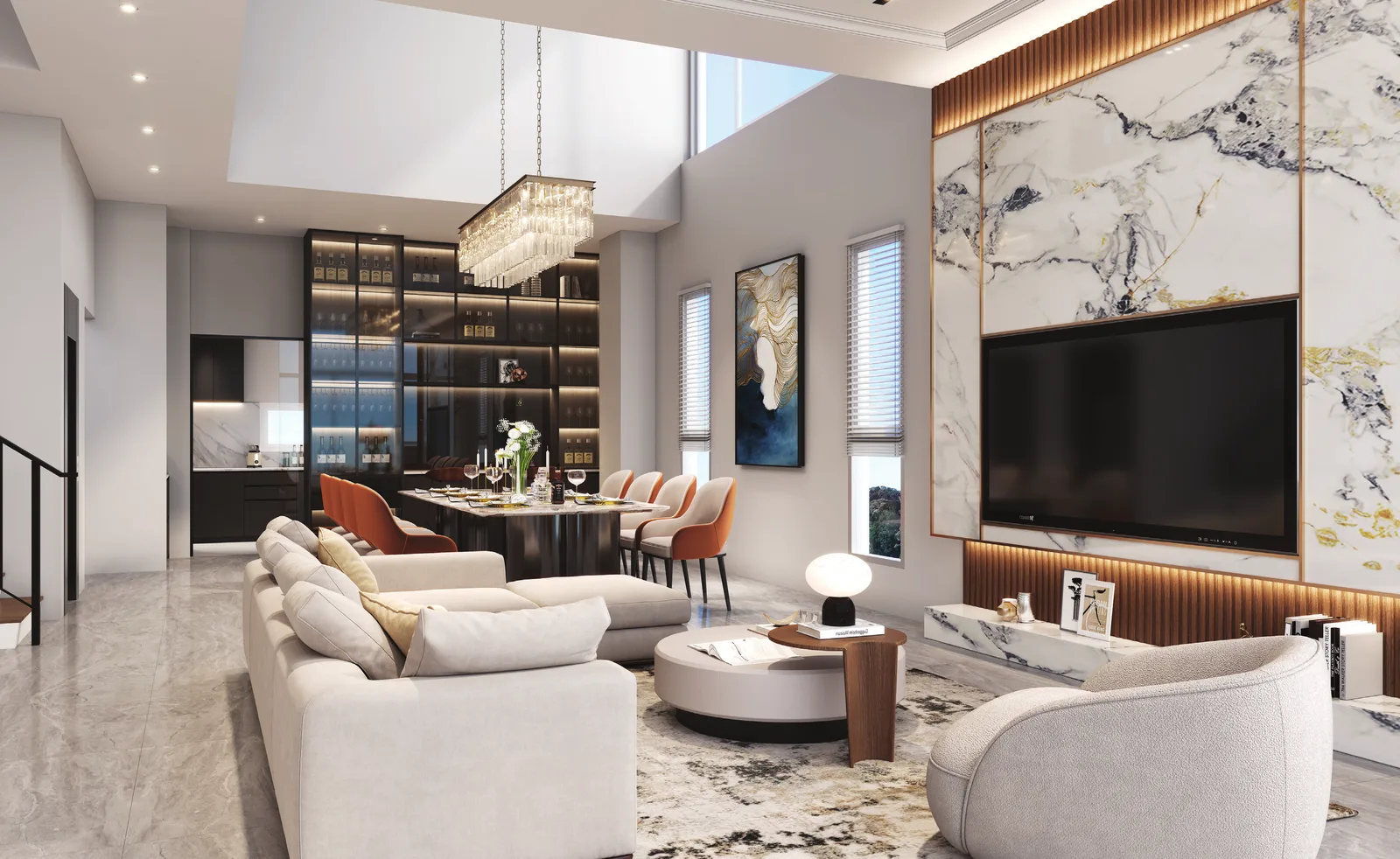 Oceanscape Residences living room — artist's impression