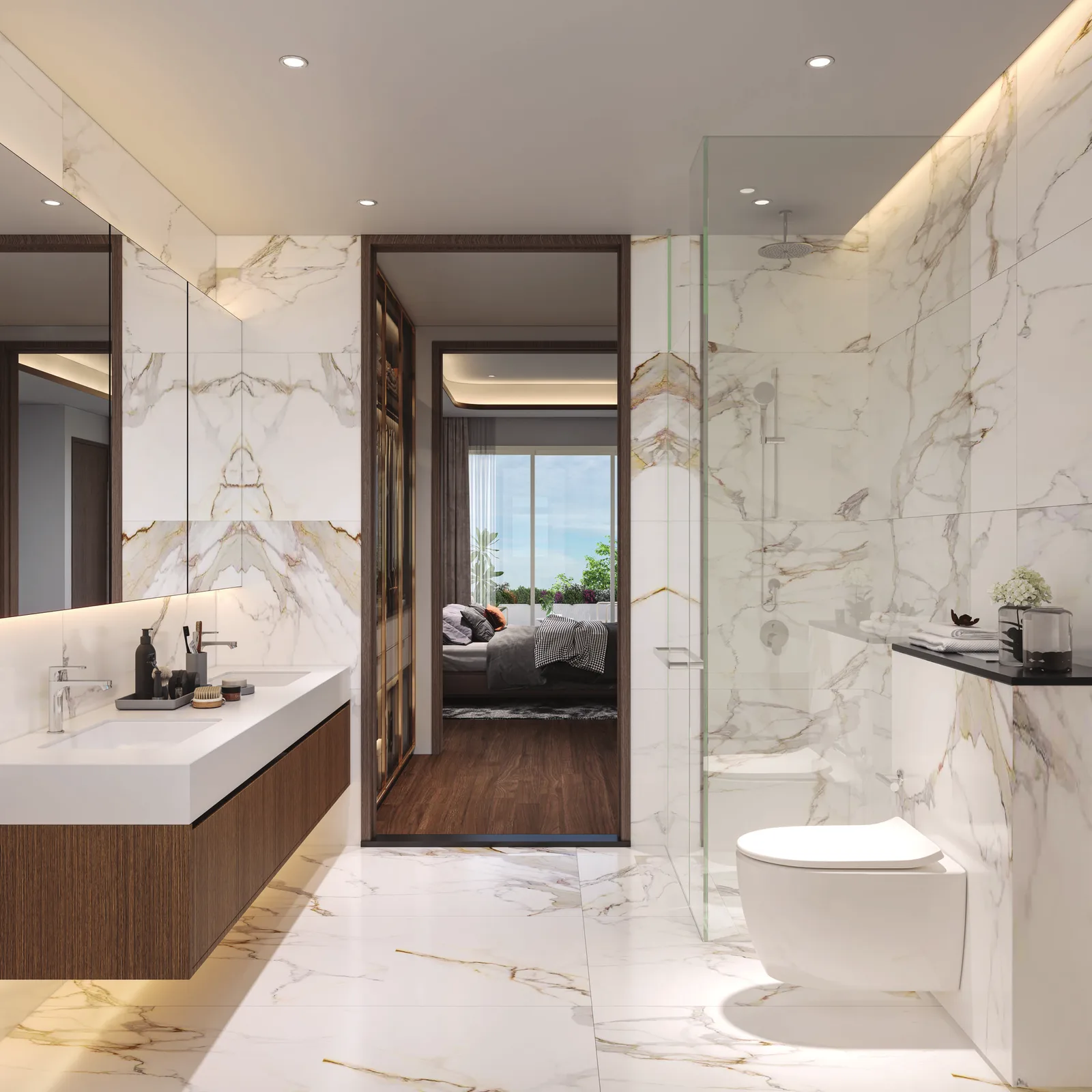 Oceanscape Residences master bathroom — artist's impression