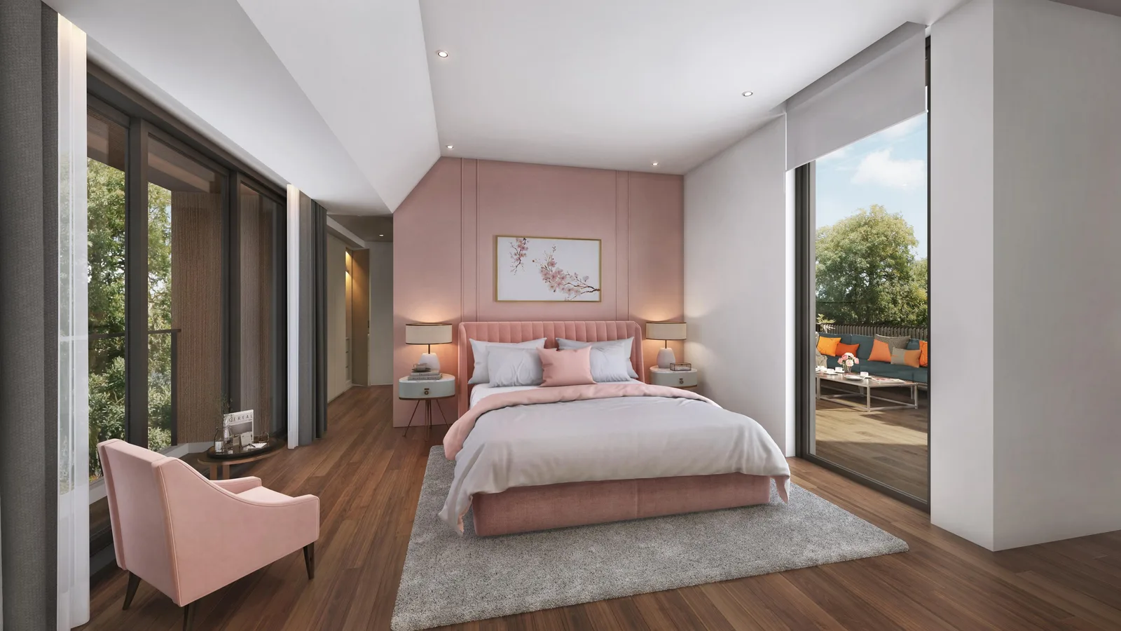 Old Tampines Road bungalow junior master bedroom — artist's impression