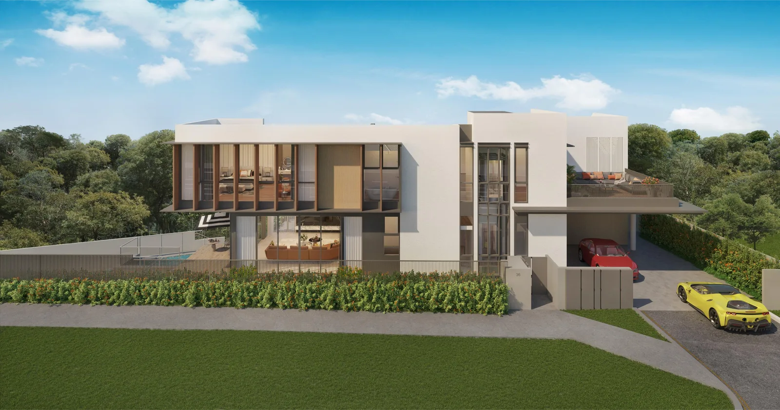 Old Tampines Road semi-detached villa — artist's impression
