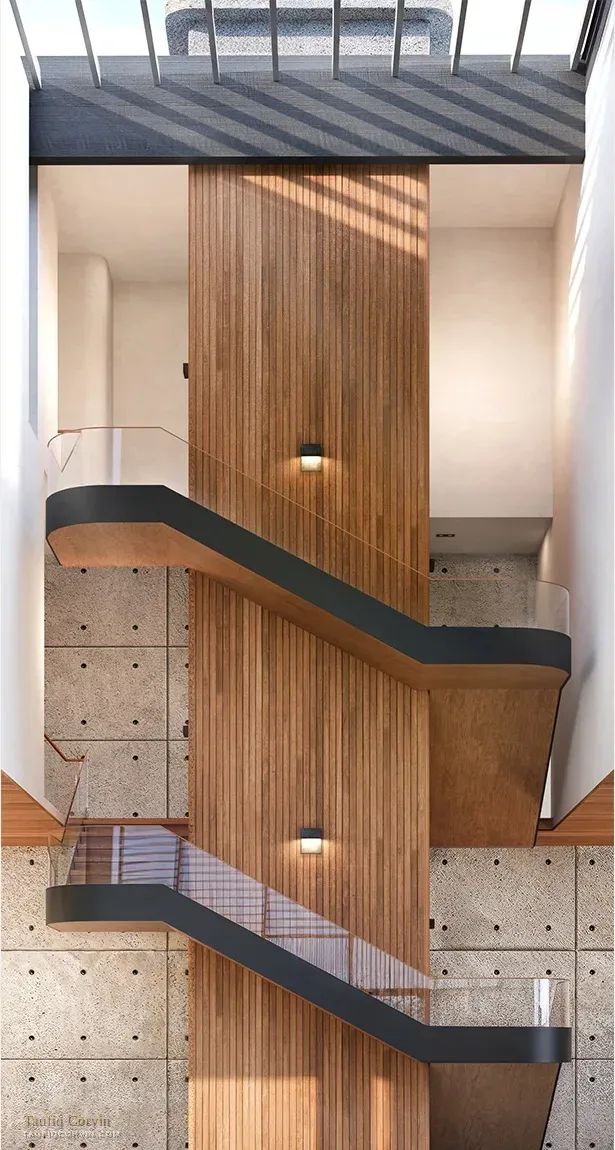 Solstice reflective pool and stair — artist's impression
