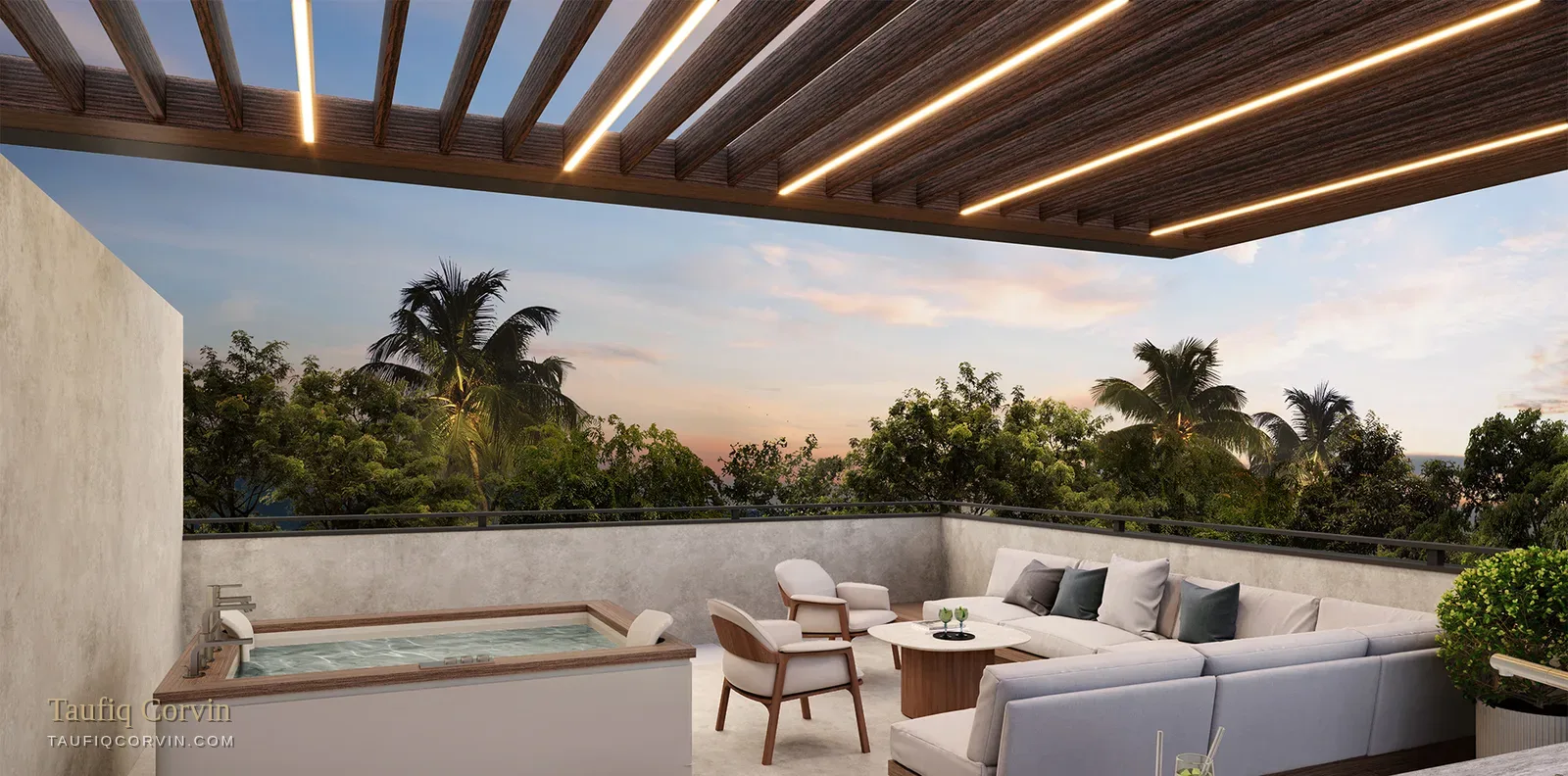 Solstice sky terrace — artist's impression