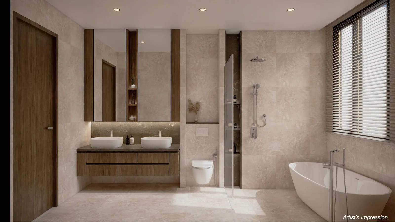 Springleaf Collection master bathroom — artist's impression