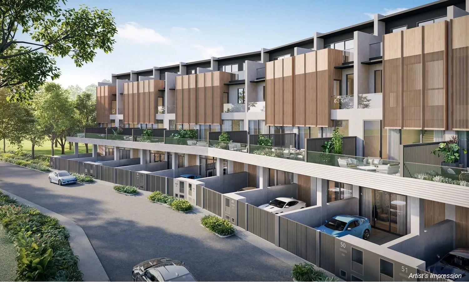 Springleaf Collection No. 43 corner terrace — artist's impression