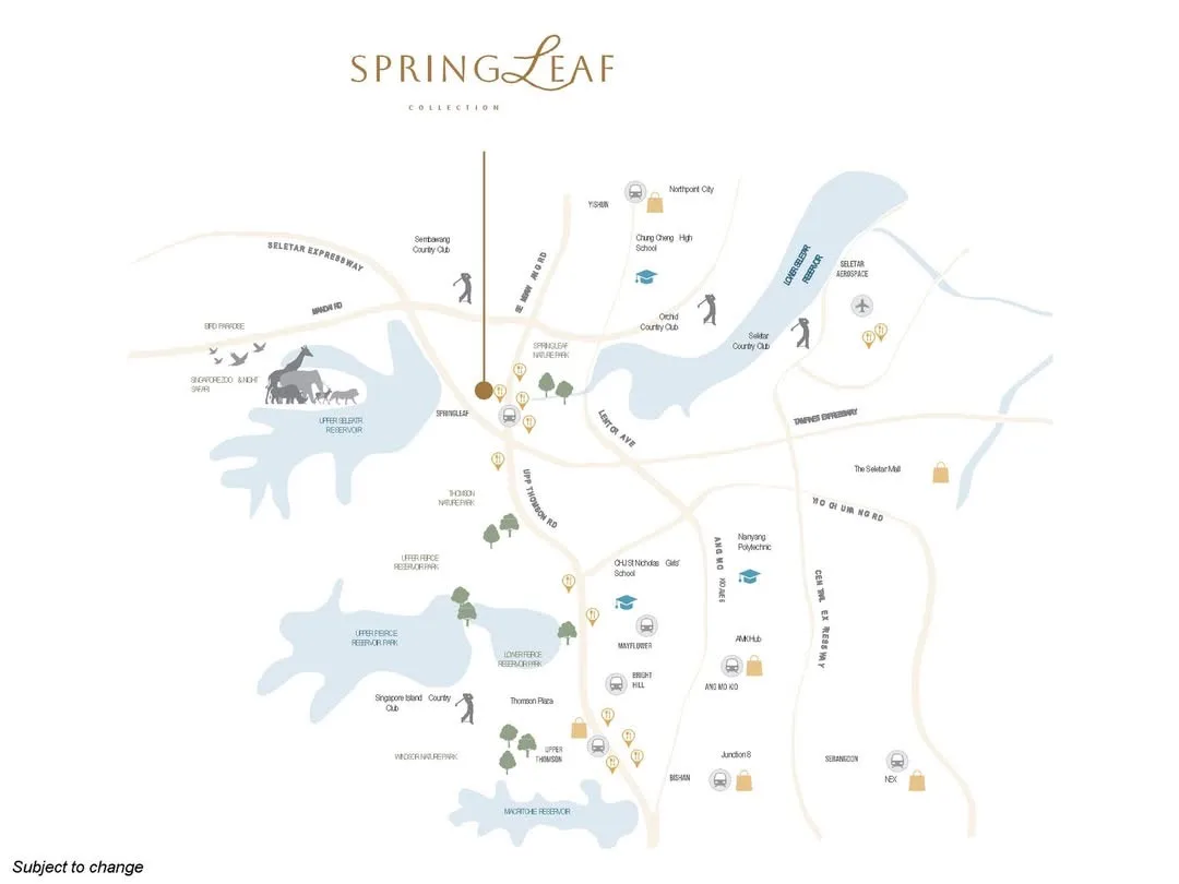 Springleaf Collection location map — Upper Thomson, Singapore