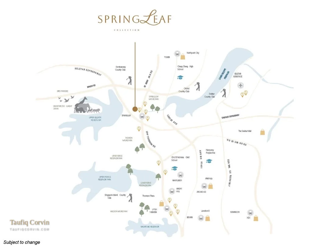 Springleaf Collection location map, Singapore District 26 — Upper Thomson, Singapore