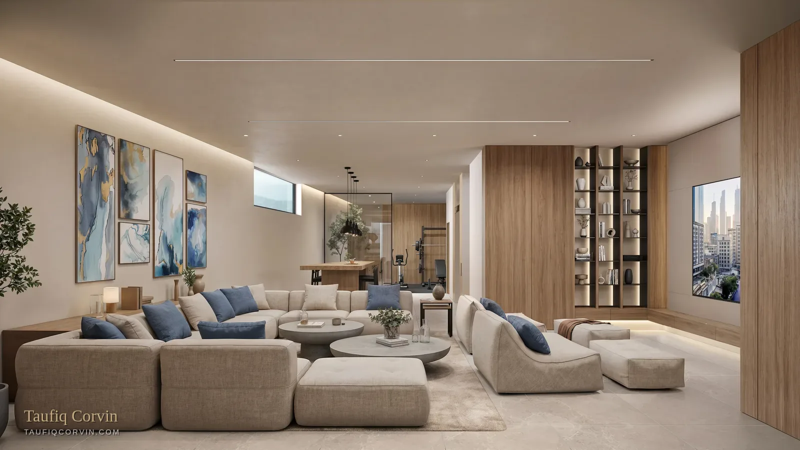 Tan Boon Chong Avenue basement entertainment room, Singapore District 10 — artist's impression