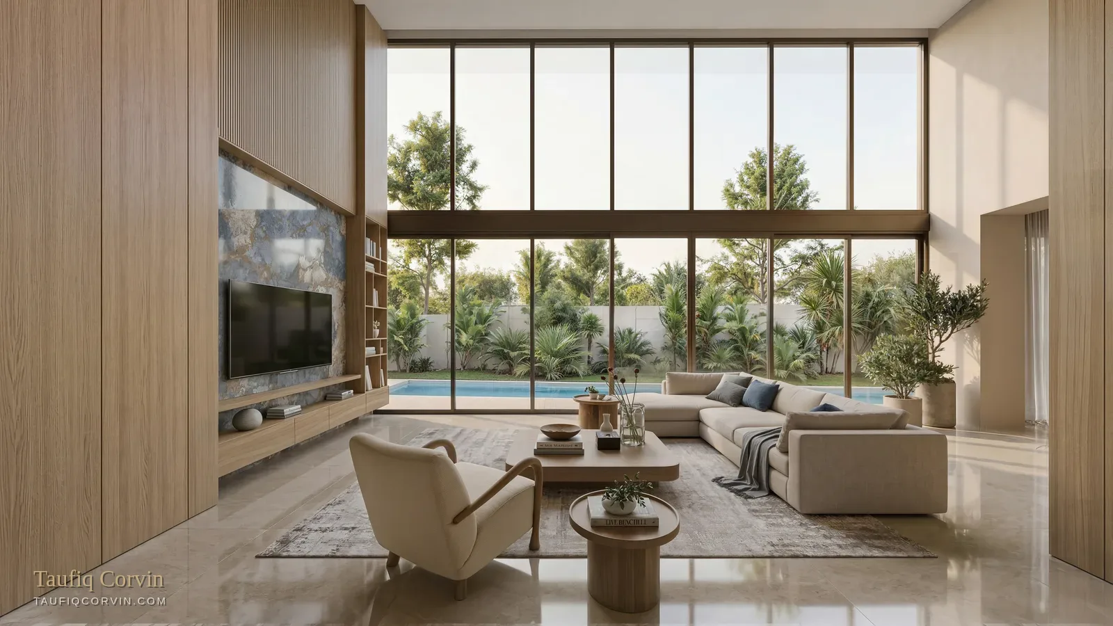 Tan Boon Chong Avenue living room, Singapore District 10 — artist's impression