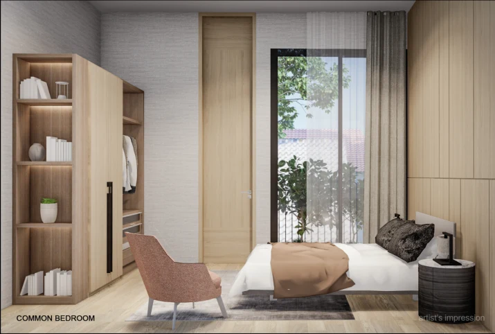 The Address at Hillcrest common bedroom, Singapore District 11 — artist's impression