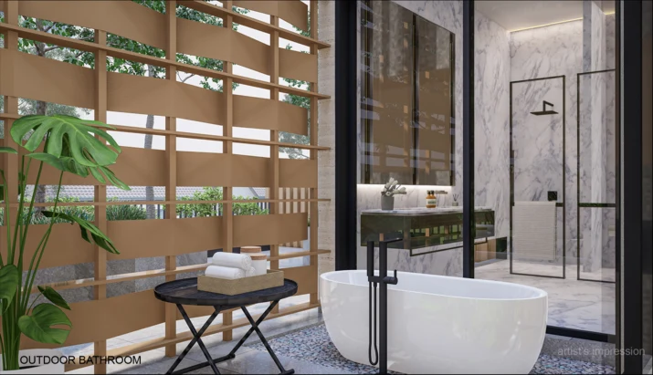 The Address at Hillcrest outdoor bathroom, Singapore District 11 — artist's impression