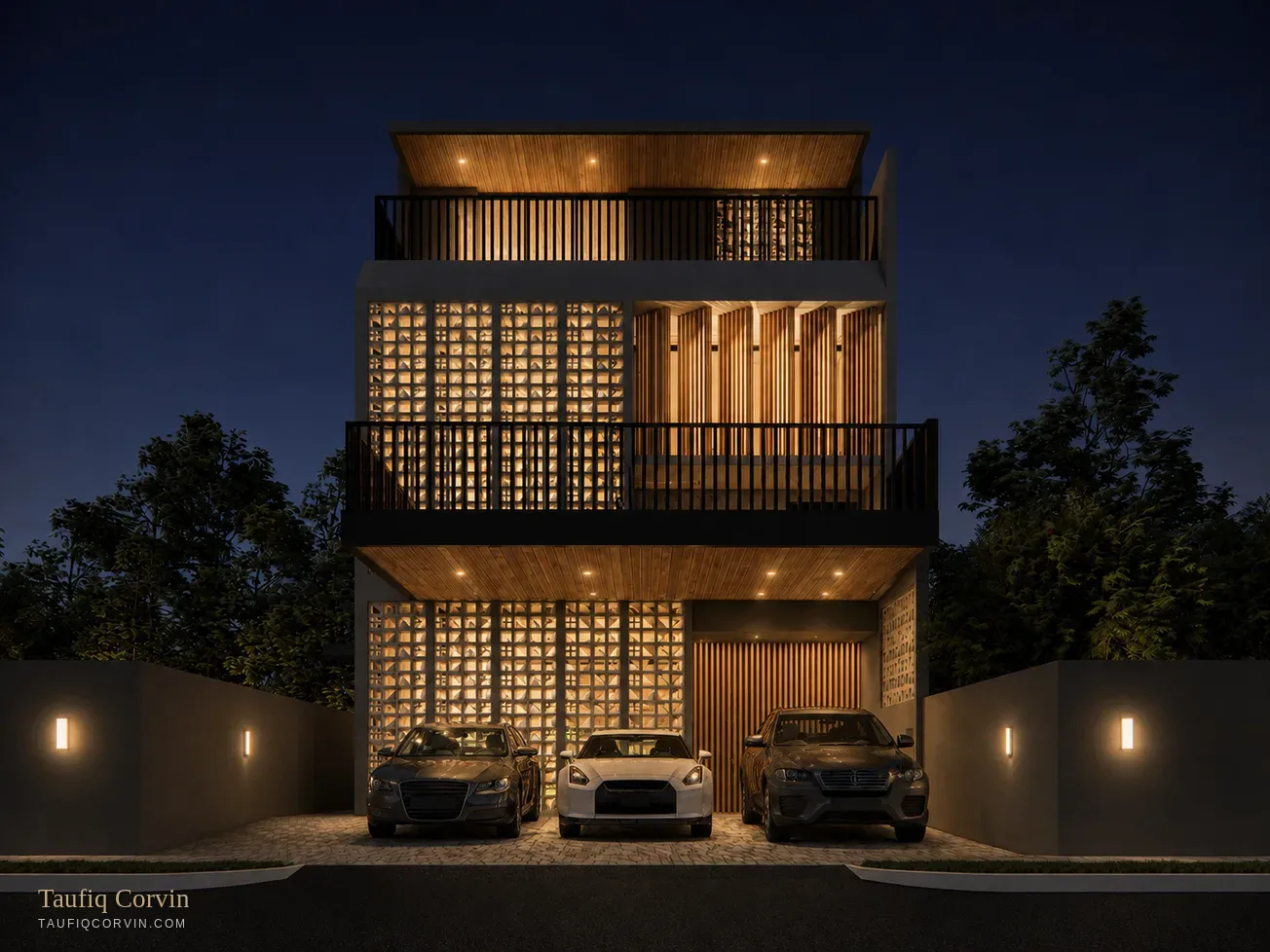 The Lattice brise-soleil façade detail — artist's impression