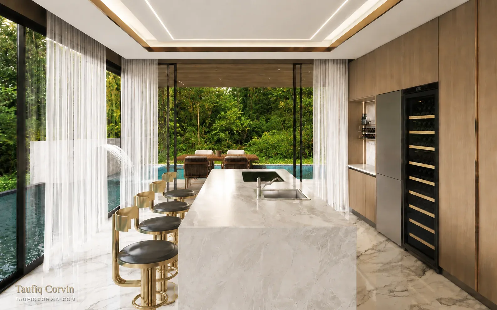 The Lattice island kitchen — artist's impression
