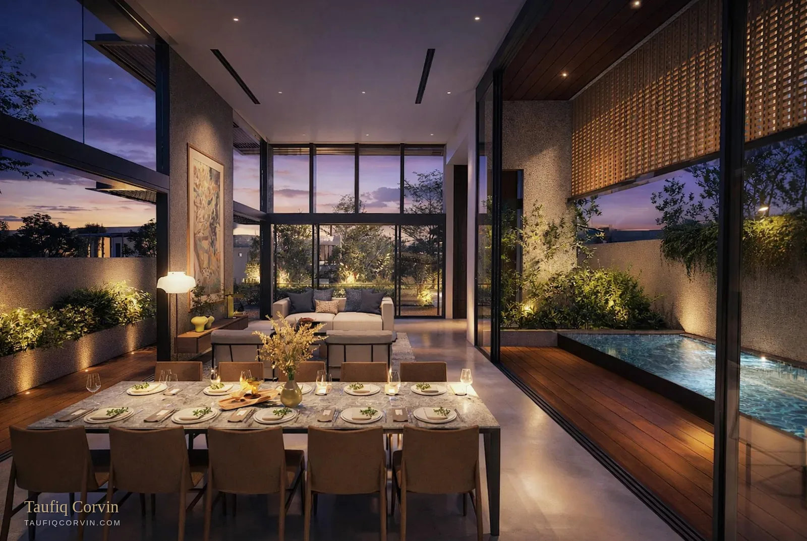 Ventura House dining room — artist's impression